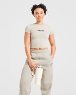 Sports Club Baby Tee - Beige/Navy - Image 8