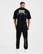 Lifting Club Gothic Oversized T Shirt - Black/Off White - Image 4