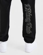 Lifting Club Gothic Oversized Joggers - Black/Off White - Image 5