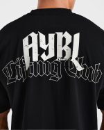 Lifting Club Gothic Oversized T Shirt - Black/Off White - Image 5