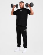 Lifting Club Gothic Oversized Joggers - Black/Off White - Image 8