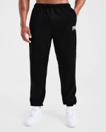 Lifting Club Gothic Oversized Joggers - Black/Off White - Image 2