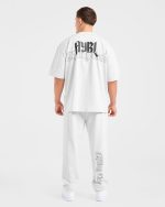 Lifting Club Gothic Oversized Joggers - Grey Marl - Image 4