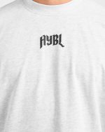 Lifting Club Gothic Oversized T Shirt - Grey Marl - Image 6