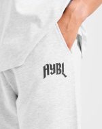 Lifting Club Gothic Oversized Joggers - Grey Marl - Image 5