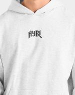 Lifting Club Gothic Oversized Hoodie - Grey Marl - Image 6
