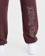 Lifting Club Gothic Oversized Joggers - Dusty Plum/Black - Image 5