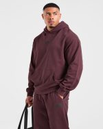 Lifting Club Gothic Oversized Hoodie - Dusty Plum/Black - Image 8