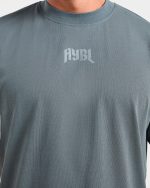 Lifting Club Gothic Oversized T Shirt - Iron Slate - Image 6