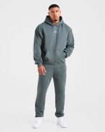 Lifting Club Gothic Oversized Hoodie - Iron Slate - Image 3
