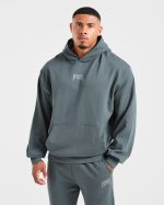 Lifting Club Gothic Oversized Hoodie - Iron Slate - Image 2