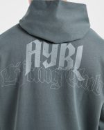 Lifting Club Gothic Oversized Hoodie - Iron Slate - Image 5