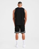 Rebound Stripe Shorts - Black - Image 4