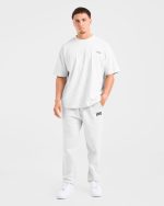 Lifting Essentials Oversized T Shirt - Grey Marl - Image 3