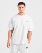 Lifting Essentials Oversized T Shirt - Grey Marl - Image 2