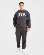 Academy Oversized Sweater - Charcoal - Image 3