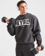 Academy Oversized Sweater - Charcoal - Image 7