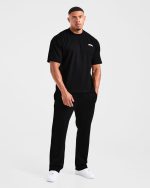 Global Oversized T Shirt - Black/Red - Image 3