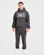 Academy Oversized Hoodie - Charcoal - Image 3
