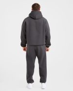 Academy Oversized Hoodie - Charcoal - Image 4