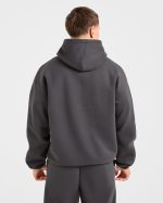 Academy Oversized Hoodie - Charcoal - Image 2
