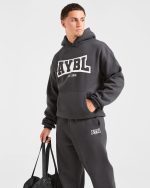 Academy Oversized Hoodie - Charcoal - Image 7
