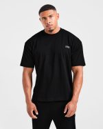 Lifting Essentials Oversized T Shirt - Black - Image 2
