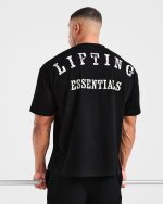 Lifting Essentials Oversized T Shirt - Black - Image 8