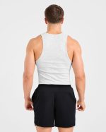 Muscle Ribbed Tank - Light Grey Marl - Image 2