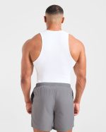 Muscle Ribbed Tank - White - Image 2