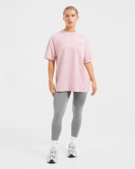 Mind Over Matter Oversized T Shirt - Pink - Image 3