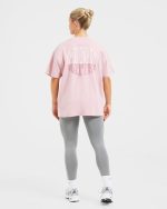 Mind Over Matter Oversized T Shirt - Pink - Image 4