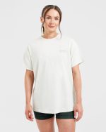 AYBL Athletics Oversized T Shirt - Off White/Green - Image 2