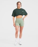 AYBL Sports Club Oversized T Shirt - Forest Green - Image 7