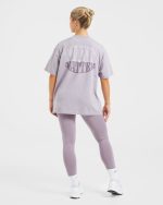 Mind Over Matter Oversized T Shirt - Purple - Image 4