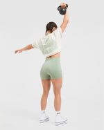 Sports Club Wavy Oversized T Shirt - Off White/Green - Image 8