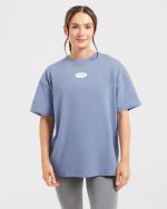 AYBL Lifestyle Oversized T Shirt - Cornflower Blue - Image 2