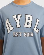 Varsity Oversized T Shirt - Blue - Image 5