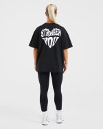 Stronger You Oversized T Shirt - Black - Image 4