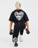 Stronger You Oversized T Shirt - Black - Image 8