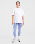Do It For You Oversized T Shirt - White/Blue - Image 3