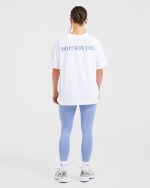Do It For You Oversized T Shirt - White/Blue - Image 4