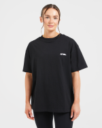 AYBL Lift Italic Oversized T Shirt - Black - Image 2