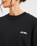 AYBL Lift Italic Oversized T Shirt - Black - Image 6