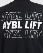 AYBL Lift Italic Oversized T Shirt - Black - Image 5