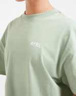 Lift Graphic Oversized T Shirt - Light Sage - Image 5
