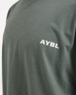 AYBL Lift Italic Oversized T Shirt - Green/Off White - Image 5