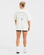 AYBL Lifestyle Oversized T Shirt - Off White/Forest - Image 4