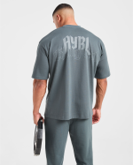 Lifting Club Gothic Oversized T Shirt - Iron Slate - Image 8