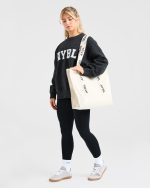 Varsity Oversized Knitted Sweater - Charcoal - Image 8